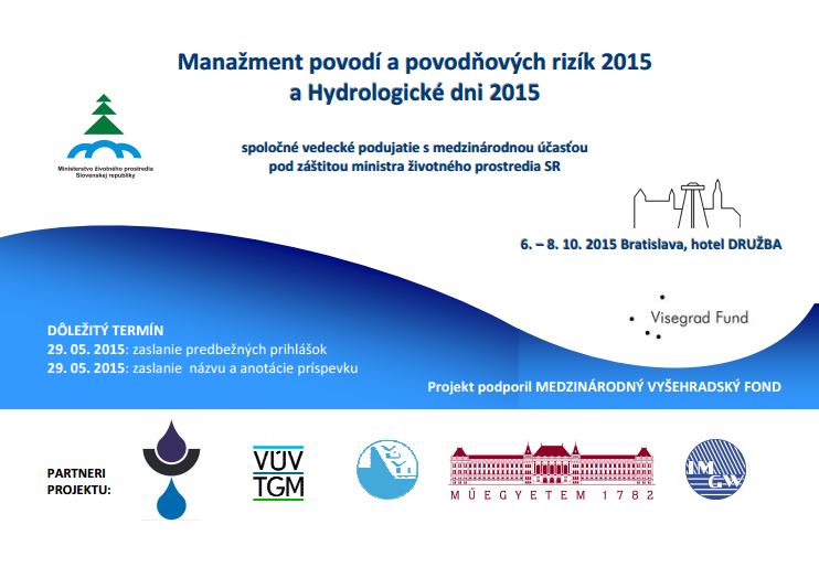 Manažment povodí a povodňových rizík 2015 a Hydrologické dni 2015