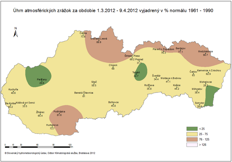 Hodnotenie deficitu atmosférických zrážok na Slovensku