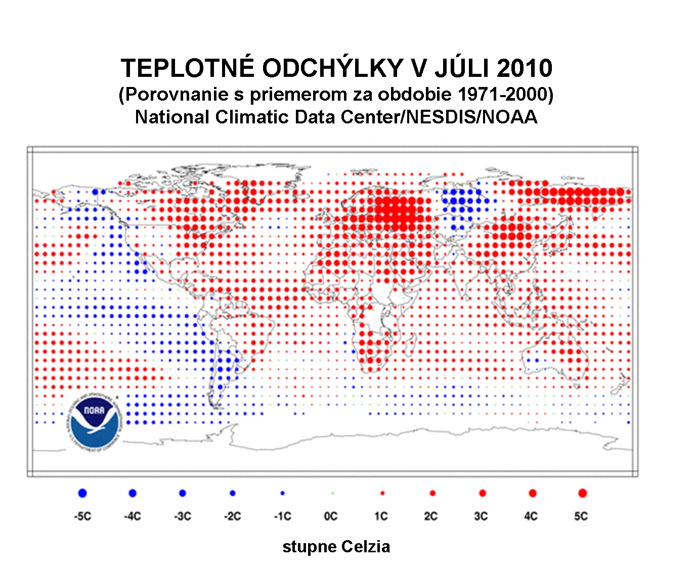 NOAA: Júl 2010 bol druhý najteplejší v histórii
