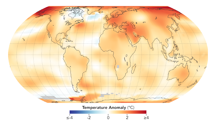 Posledné štyri roky boli globálne najteplejšie v histórii