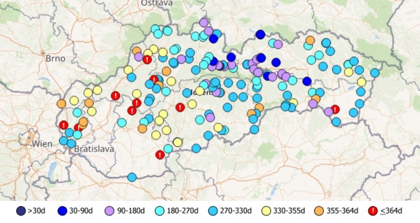 Predbežné hodnotenie hydrologického sucha na Slovensku v mesiaci júl 2018