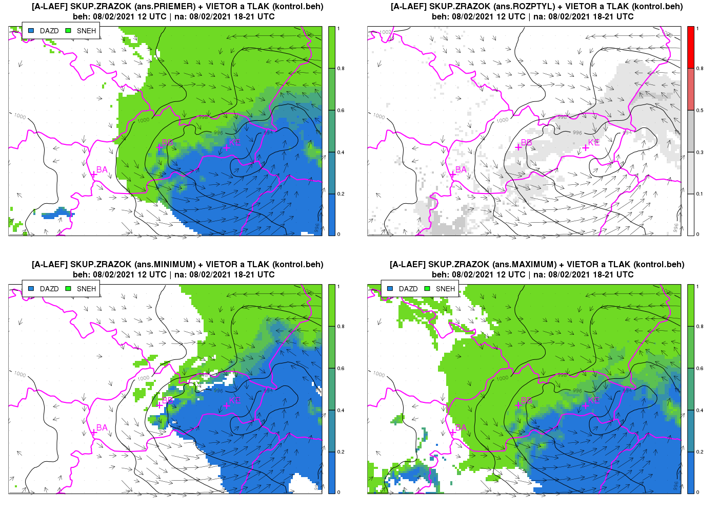 Nový ansámblový produkt A-LAEF - skupenstvo zrážok