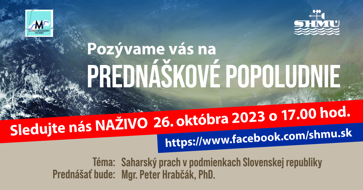 Prednáškové popoludnie - Saharský prach v podmienkach Slovenskej republiky