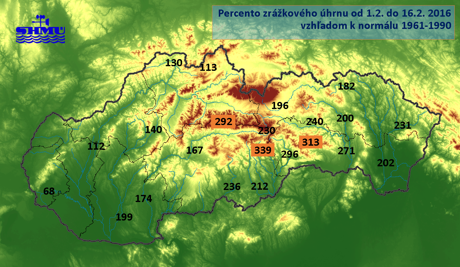 Extrémne februárové úhrny zrážok