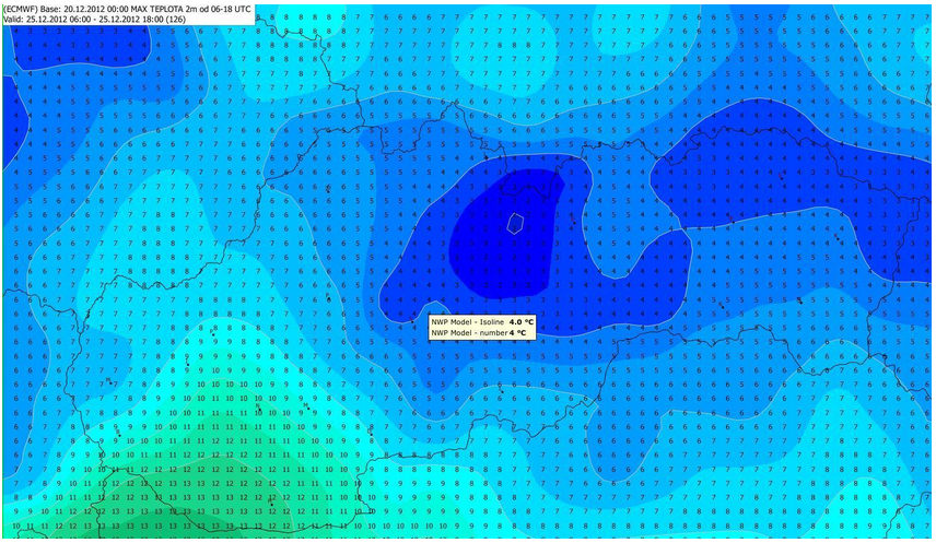 Analýza úspešnej predpovede SHMÚ na vianočné sviatky vydanej dňa 21.12.2012