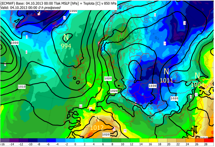 Rekordné mrazy 4.októbra 2013