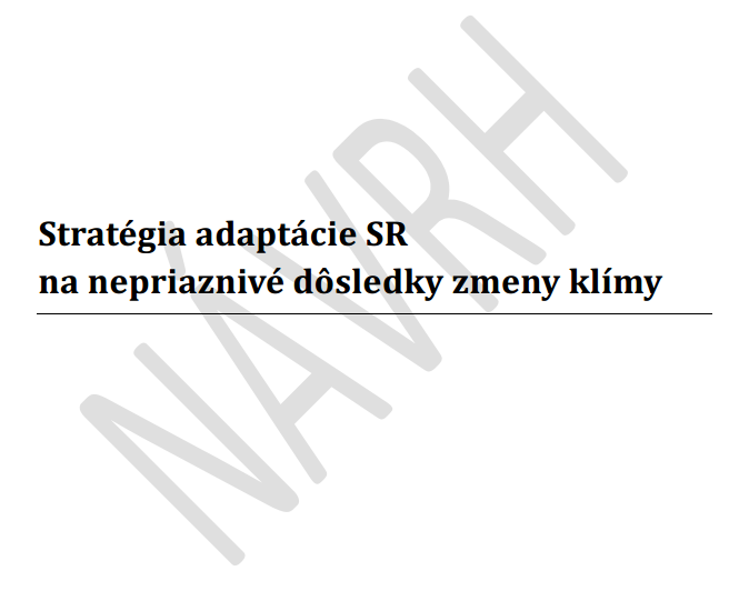Stratégia adaptácie SR - diskusia