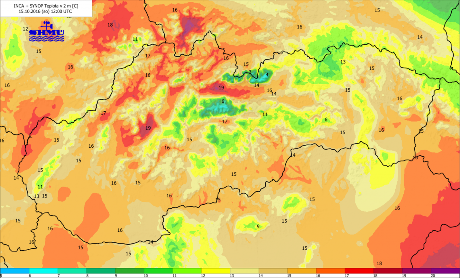 Výrazné oteplenie najmä na horách a v lokalitách náchylných na föhn pri juhovýchodnom až južnom vetre
