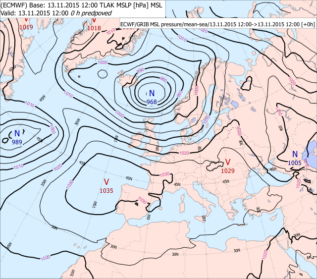 Tlakové níže Abigail a Kate v Atlantickom oceáne