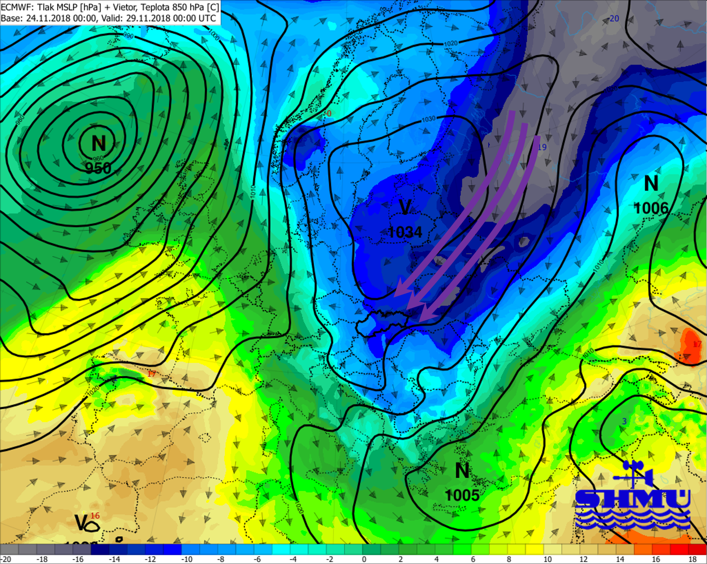 Výrazné ochladenie v závere novembra 