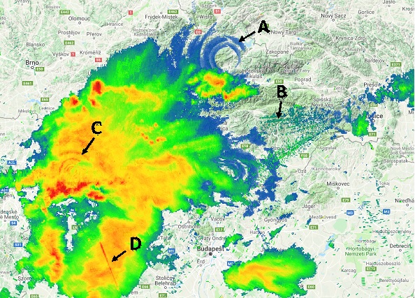 obrázok snímky radaru