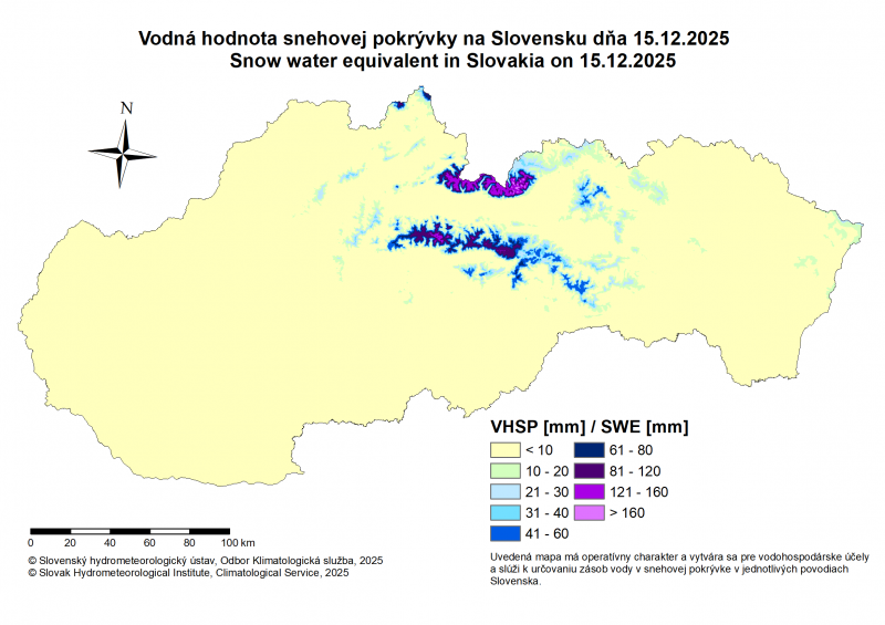 Obrázok k produktu: Vodná hodnota snehovej pokrývky na Slovensku