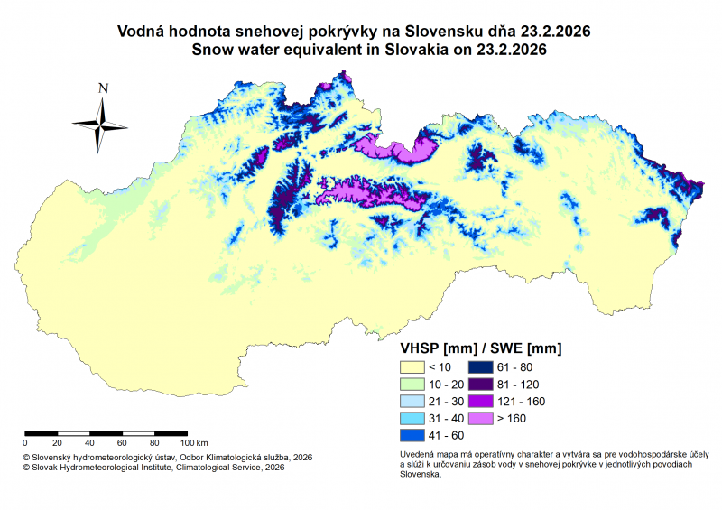 Obrázok k produktu: Vodná hodnota snehovej pokrývky na Slovensku