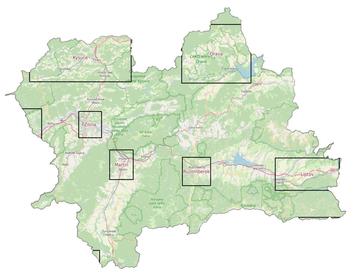 kraj a vypoctove domeny pocitane CALPUFFom v roku 2023 pre rok 2021