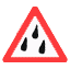Výstražný symbol dažďa